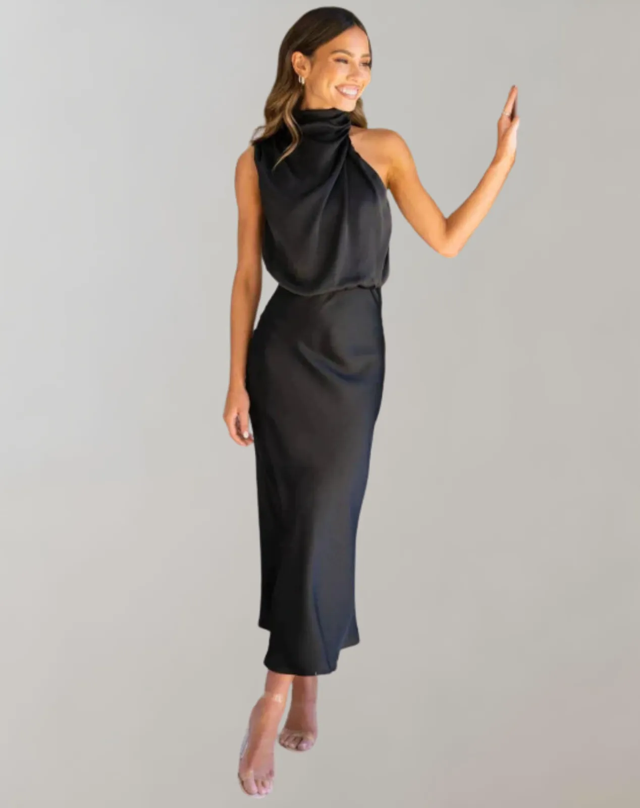 Sylis - Shiny Maxi Dress | Elegant Evening Dress | Chic