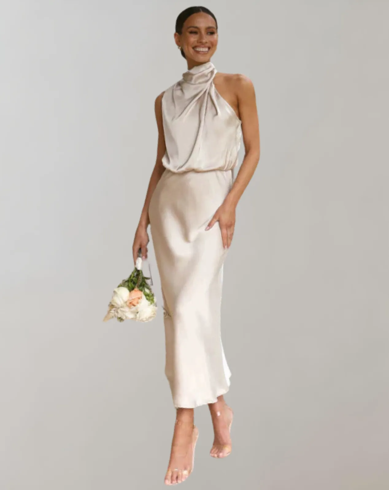 Sylis - Shiny Maxi Dress | Elegant Evening Dress | Chic