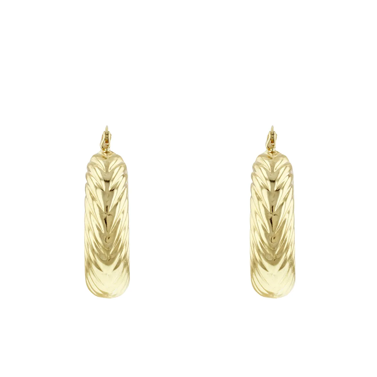 Twist Creole Hoop Earrings | 9K Yellow Gold