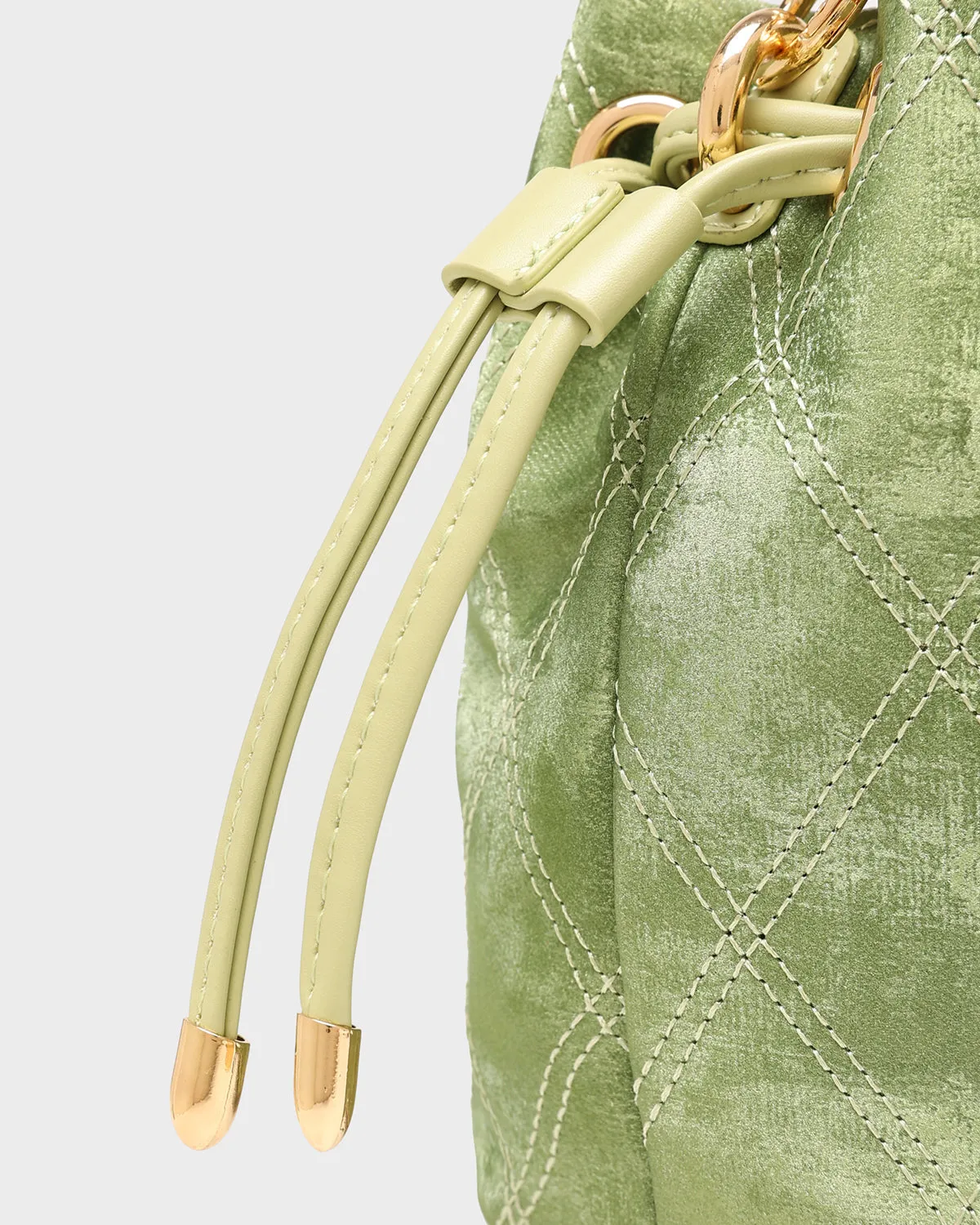 Velvet Evening Bag in Crystal Green