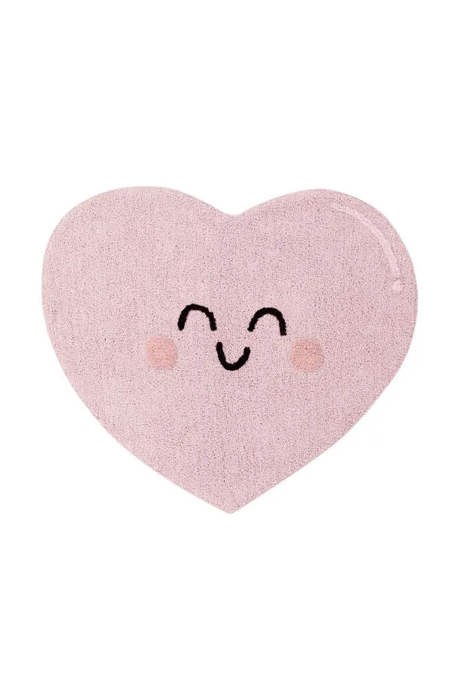 WASHABLE COTTON RUG HAPPY HEART