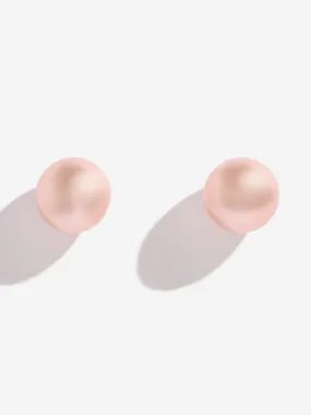 Westside Accessories Peach Big Pearl Stud Earrings