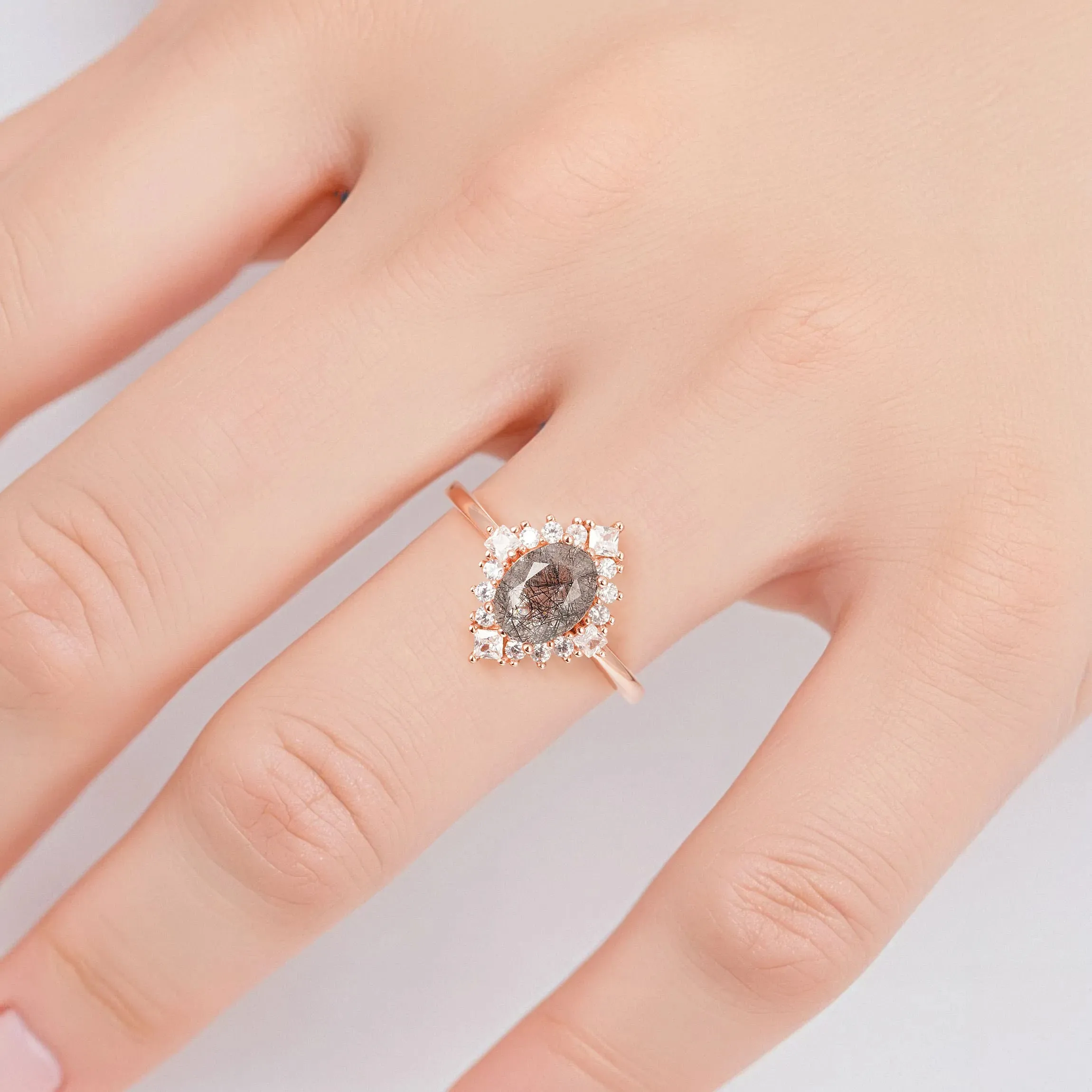 Wila Black Rutilated Quartz Ring