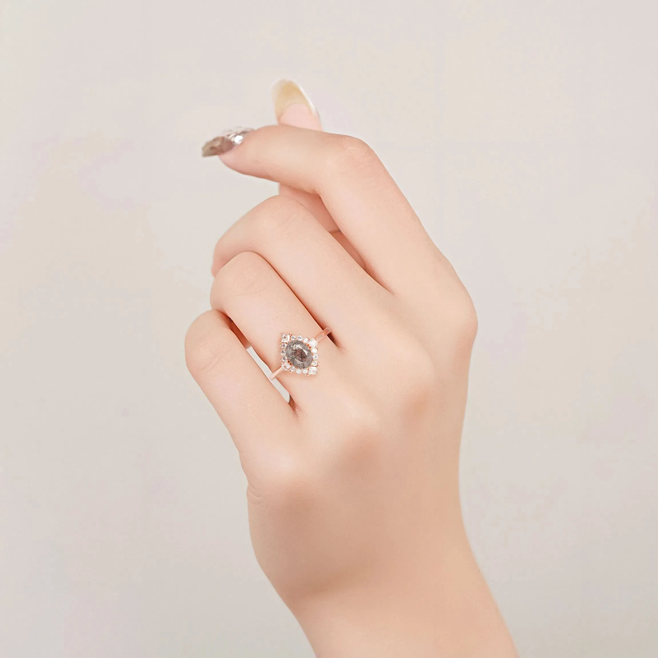 Wila Black Rutilated Quartz Ring