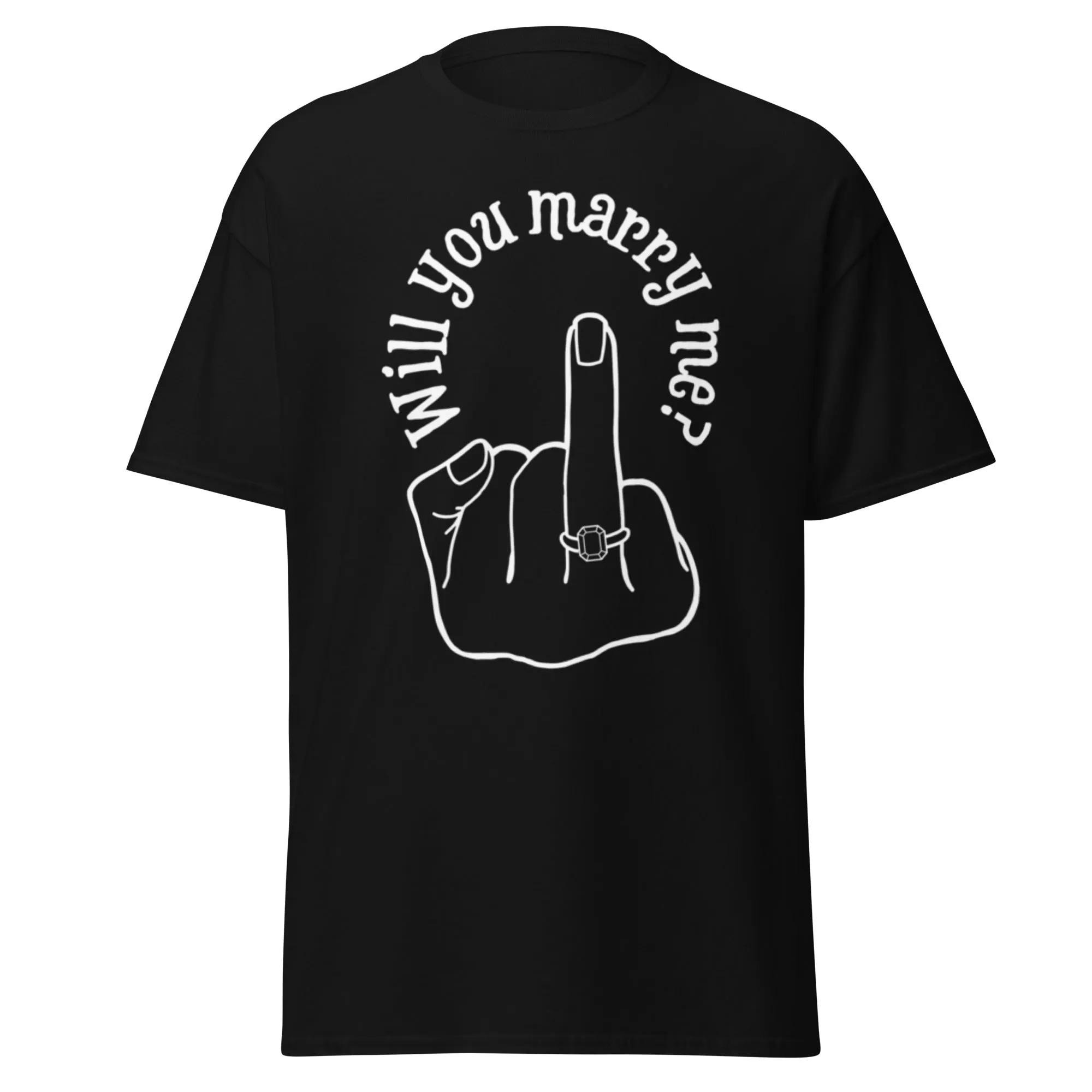Will you Marry Me?? Marriage Proposal Ideas,  For you, Black, classic tee