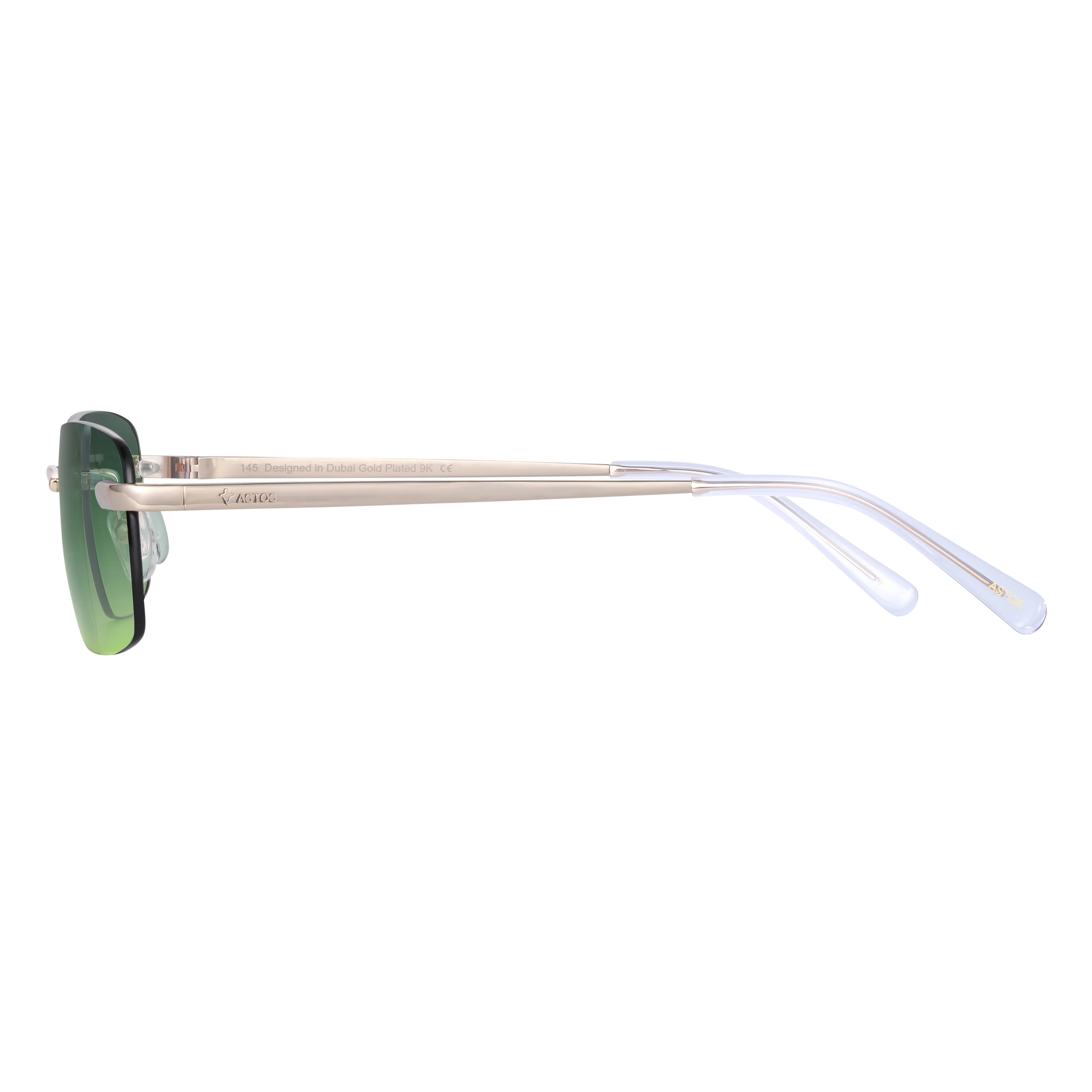 Women's Eyewear Green gradient | 9K Gold plated