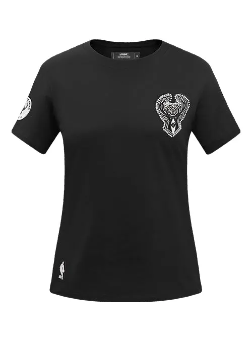 Women's Pro Standard Pearls Milwaukee Bucks Slim Fit T-Shirt