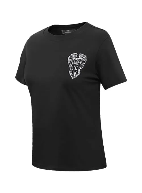Women's Pro Standard Pearls Milwaukee Bucks Slim Fit T-Shirt